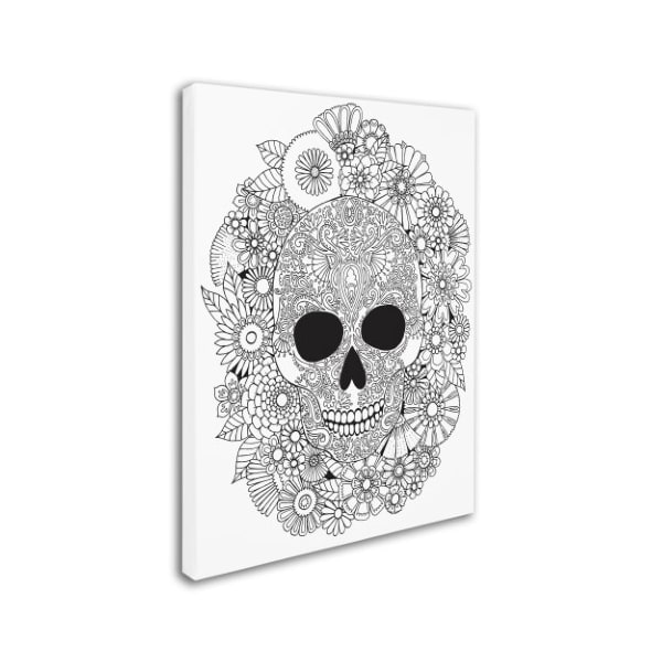 Hello Angel 'Sugar Skull Wreath' Canvas Art,24x32